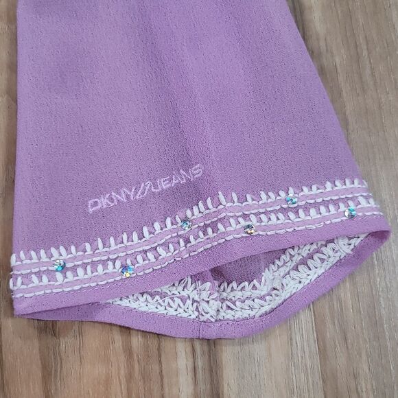 🔹️DKNY Jeans Lavender Sheer Tunic Cover-up/Blouse Small - Picture 7 of 12
